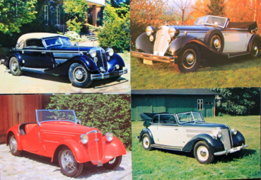 Horch 853 to 930 Modelprogram 1938 eightteen Factorypostcards (10085)